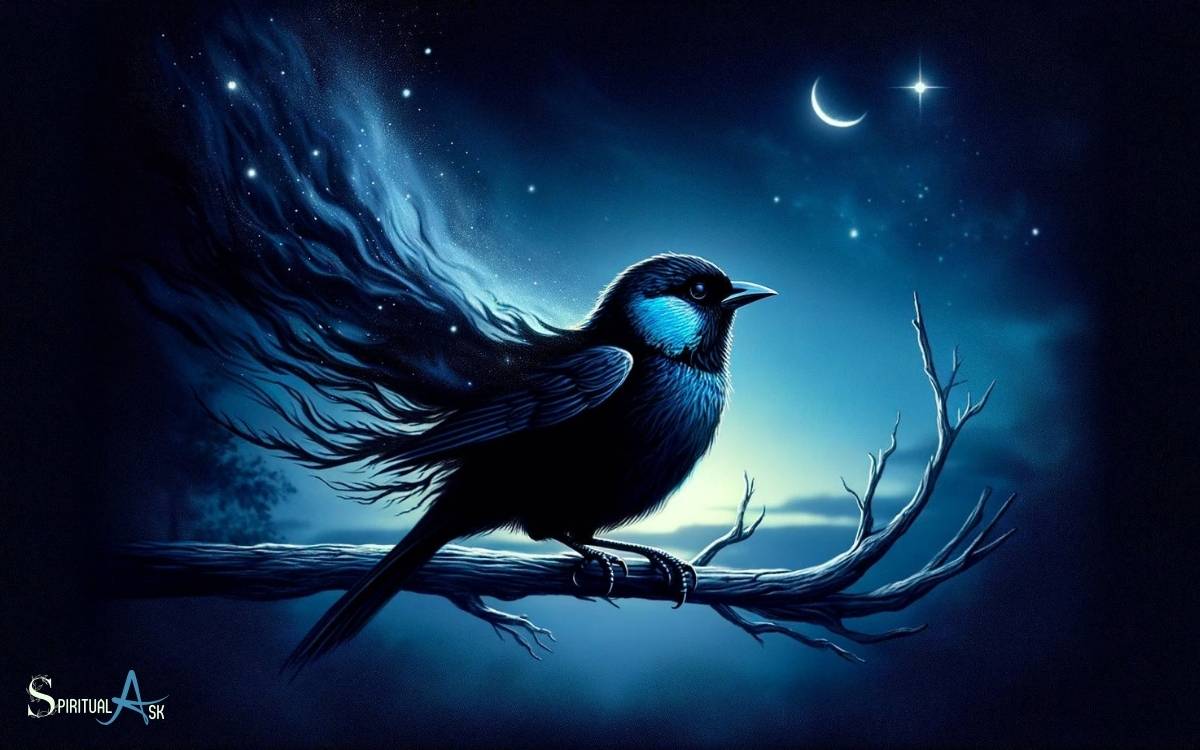 Black Bird with Blue Head Spiritual Meaning